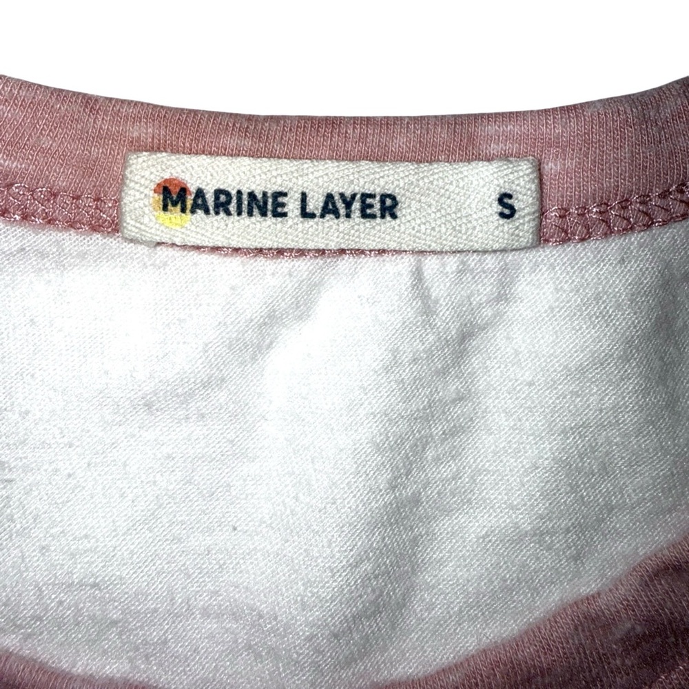 Marine Layer Women’s Embroidered Rainbow Ringer T-Shirt Small - Picture 5 of 6